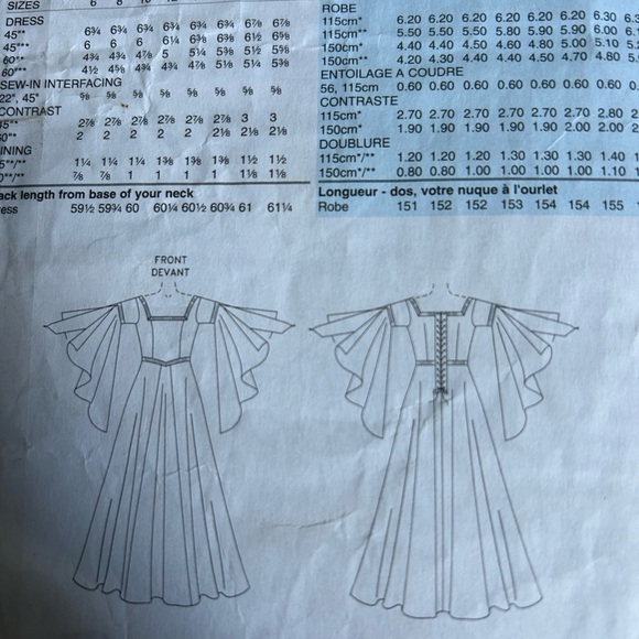 5/$25 Butterick B4571 Red and Gold Costume sewing Pattern 🪡 - Picture 5 of 6